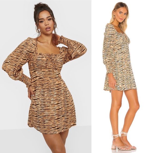 Faithfull The Brand Ira Animal Print Mini Dress - Picture 2 of 13